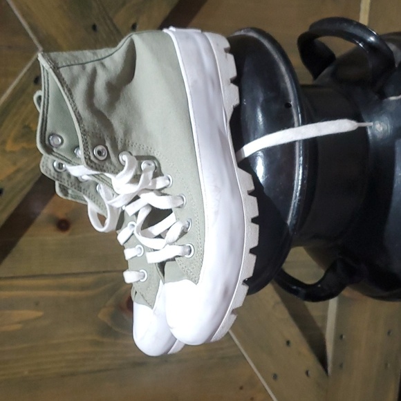 WOMENS ALL STAR CHUCK TAYLOR CONVERSE  LUGGED HIGH TOPS SIZE 7 PLATFORM SHOES - Picture 7 of 12